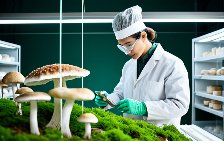 버섯 소재의 물리적 특성 - Mushroom Density & Use**

"A chef, fully clothed, preparing a dish with various mushrooms in a moder...