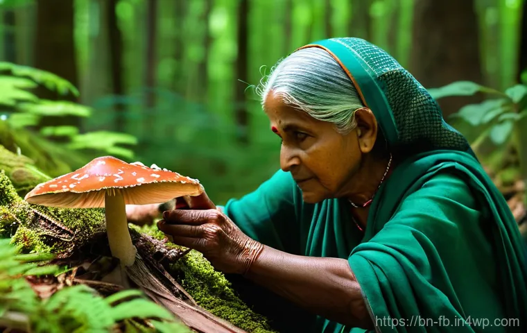 버섯 소재의 유해성 평가 - Hidden Dangers: Identifying Poisonous Mushrooms**
"A serene, sun-dappled scene in a lush, green Ben...