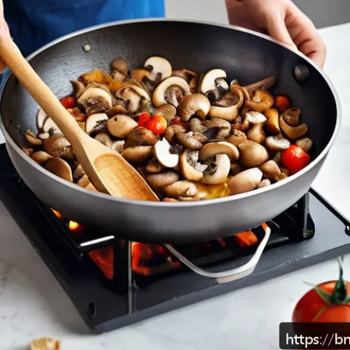 Home 17 버섯 기반 제품의 사용 사례 - A vibrant and detailed kitchen scene showcasing a diverse assortment of mushrooms such as button, sh...